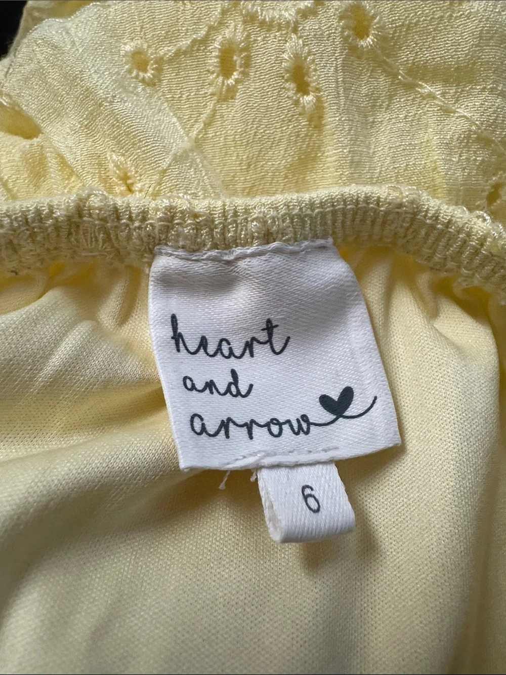 Girls' Yellow Eyelet Summer Dress